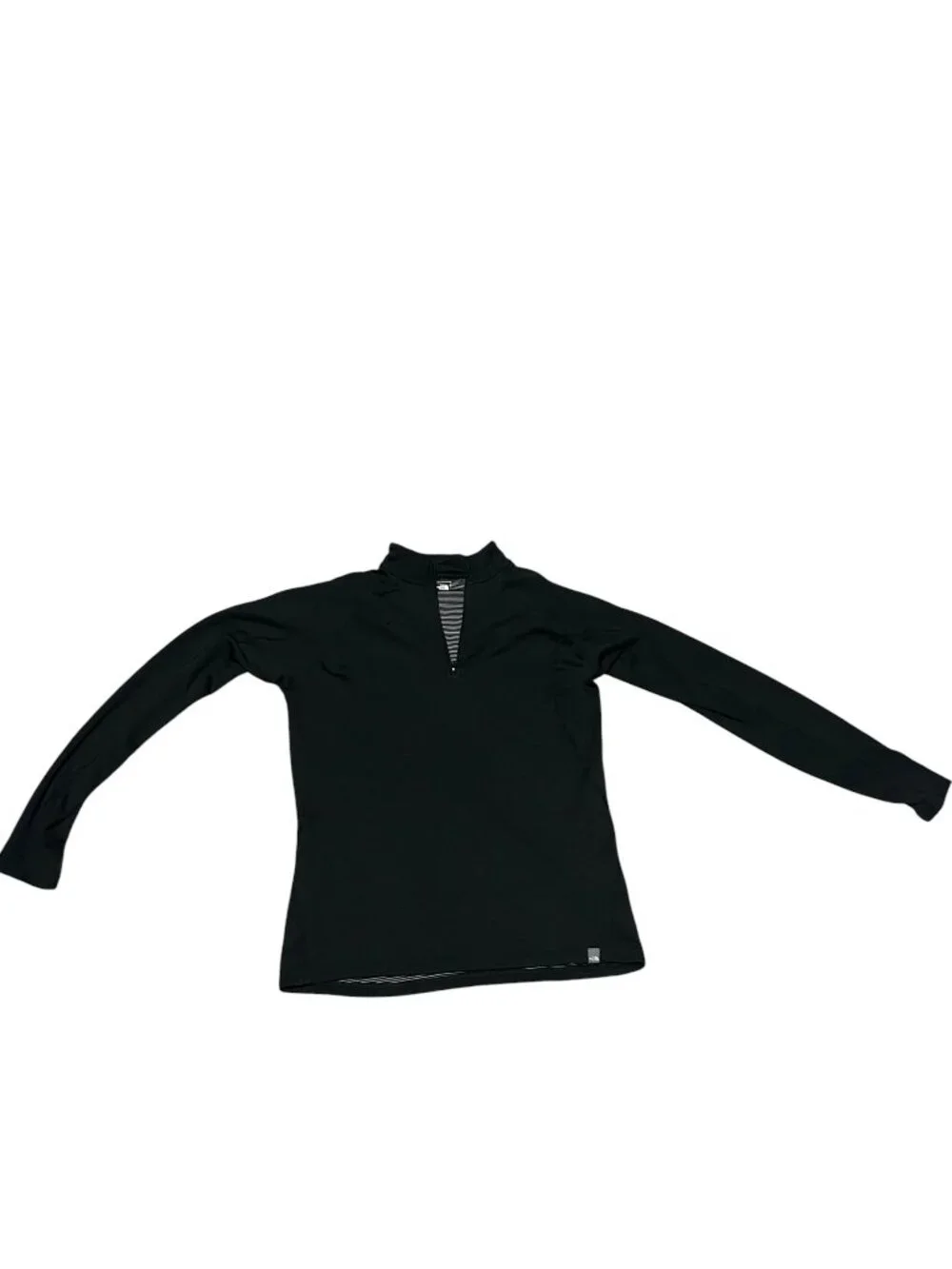 Mens North Face Black Quarter Zip Fleece Pullover